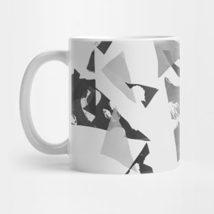 Gray Textured Triangles Mug